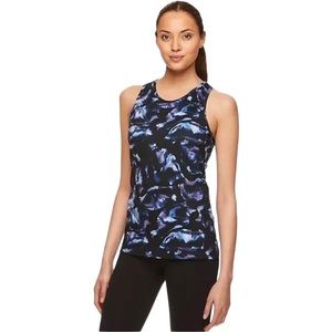 Gaiam Strappy Back Bra Tank Athletic Yoga
Performance Top Purple, Blue Small